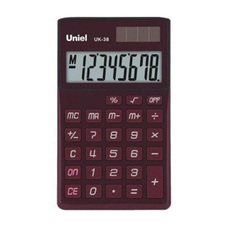 Uniel калькулятор UK-38 карманный, красный