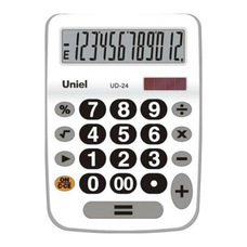 Uniel калькулятор UD-24 настольный, белый