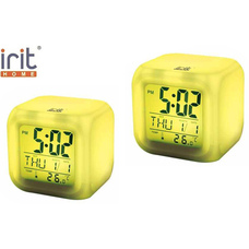 Часы-календарь IR-600, 7 подсветок, термометр (АА*3шт нет в компл)