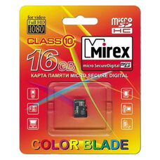 MicroSDHC 16Gb class10 MIREX без адаптера