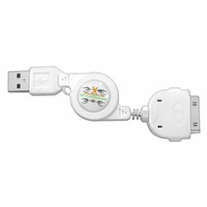 USB(A)шт. - iPhone 4, рулетка белая, для зарядки и передачи данных 18-1192 (1/10/500)