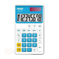 Uniel калькулятор UK-26 карманный, синий (1/200)