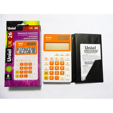 Uniel калькулятор UK-26 карманный, оранжевый