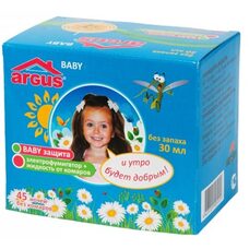 ARGUS baby Комплект От комаров 45 ночей (фумигатор универс. с индикат+жидк 30мл) б/запаха (1/24)