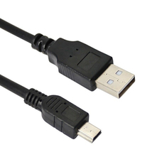 USB(A)шт - miniUSBшт (5pin) 1.8 м Rexant черный, 18-1134-2