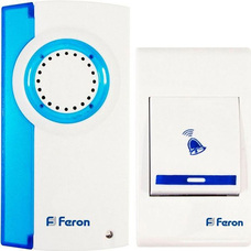 Feron Звонок электрический дверной, 32 мелодии, белый, синий E-221 23677