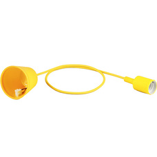 Feron Патрон для ламп со шнуром 1м, 230V E27, желтый, LH127 22356