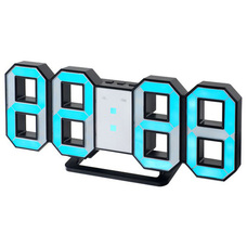 Perfeo LED часы-будильник "LUMINOUS", черный корпус / синяя подсветка (PF-663) PF_5199