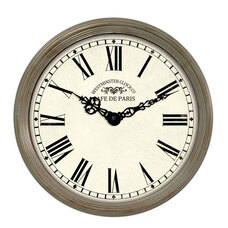 Innova Часы настенные Часы W09647, материал металл, диаметр 38 см, цвет бежевый 6474