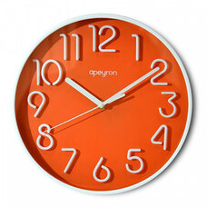 Часы настенные APEYRON круг d255х45 пластик плавный ход (1xR6 нет в компл) PL9862